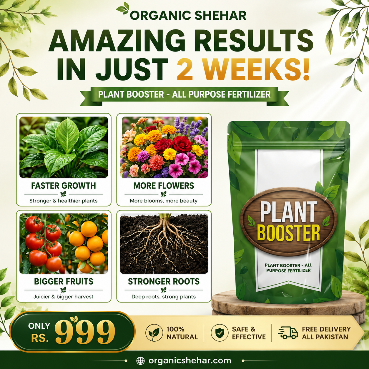 🌱 PLANT BOOSTER SPRAY – Faster Growth & More Fruits