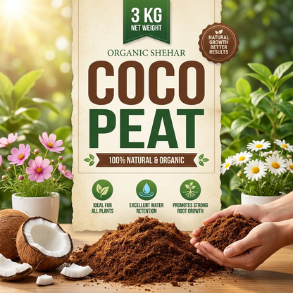 Premium 3KG Coco Peat – 100% Organic Growing Medium for Plants & Seedlings | High Water Retention Soil Mix